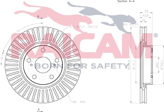 Raicam RD01102 - Brake Disc autospares.lv