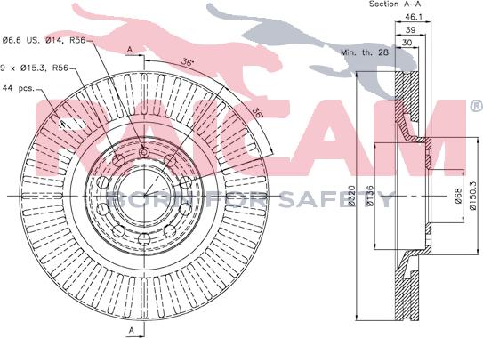 Raicam RD01113 - Brake Disc autospares.lv