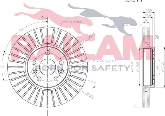 Raicam RD01181 - Brake Disc autospares.lv