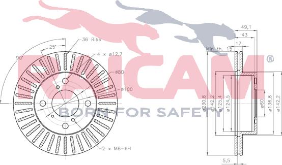 Raicam RD01174 - Brake Disc autospares.lv