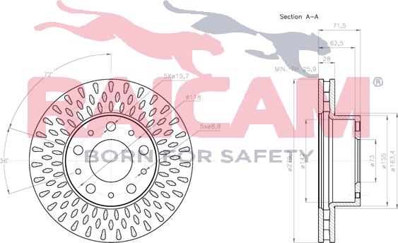 Raicam RD01399 - Brake Disc autospares.lv