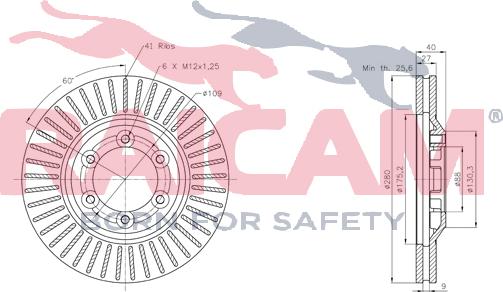 Raicam RD01349 - Brake Disc autospares.lv