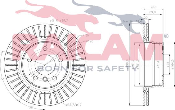 Raicam RD01340 - Brake Disc autospares.lv