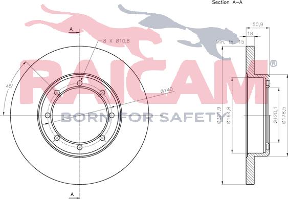 Raicam RD01367 - Brake Disc autospares.lv