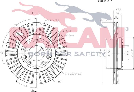 Raicam RD01319 - Brake Disc autospares.lv