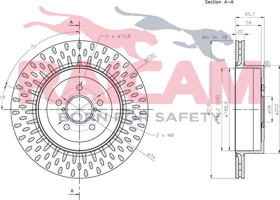 Raicam RD01380 - Brake Disc autospares.lv