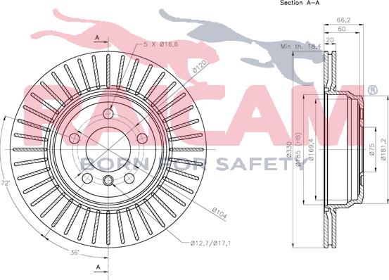 Raicam RD01387 - Brake Disc autospares.lv