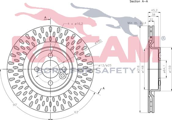 Raicam RD01374 - Brake Disc autospares.lv