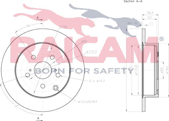 Raicam RD01297 - Brake Disc autospares.lv