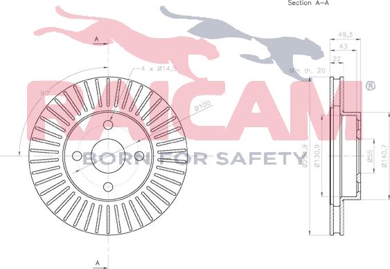 Raicam RD01262 - Brake Disc autospares.lv