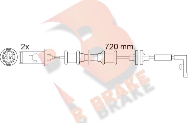R Brake 610444RB - Warning Contact, brake pad wear autospares.lv