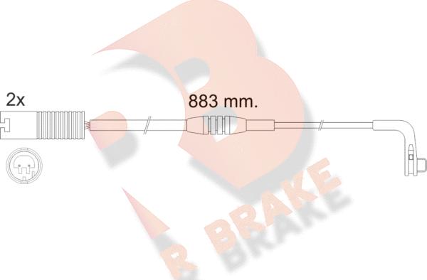 R Brake 610480RB - Warning Contact, brake pad wear autospares.lv