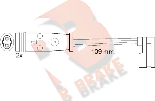 R Brake 610483RB - Warning Contact, brake pad wear autospares.lv