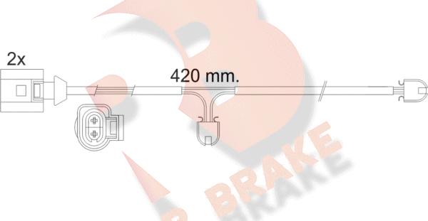 R Brake 610476RB - Warning Contact, brake pad wear autospares.lv