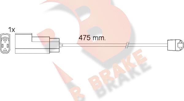 R Brake 610576RB - Warning Contact, brake pad wear autospares.lv