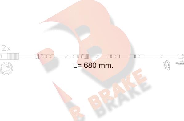 R Brake 610606RB - Warning Contact, brake pad wear autospares.lv