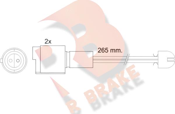 R Brake 610089RB - Warning Contact, brake pad wear autospares.lv