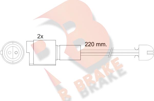 R Brake 610394RB - Warning Contact, brake pad wear autospares.lv