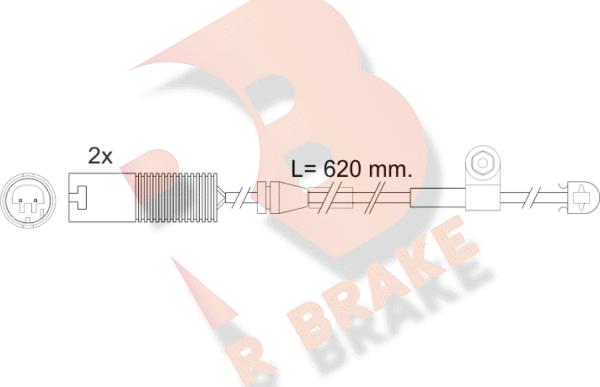 R Brake 610396RB - Warning Contact, brake pad wear autospares.lv