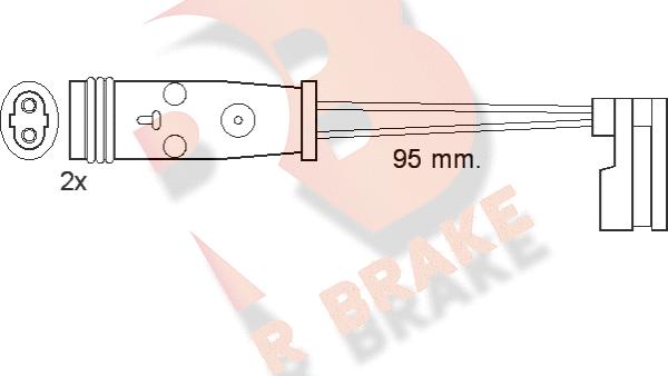 R Brake 610370RB - Warning Contact, brake pad wear autospares.lv