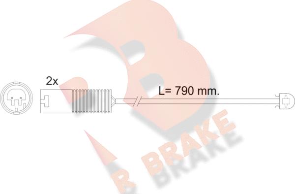 R Brake 610240RB - Warning Contact, brake pad wear autospares.lv