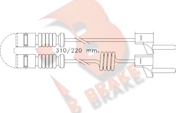 R Brake 610221RB - Warning Contact, brake pad wear autospares.lv
