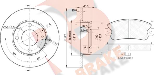 R Brake 3R04185812 - Brake Set, disc brakes autospares.lv