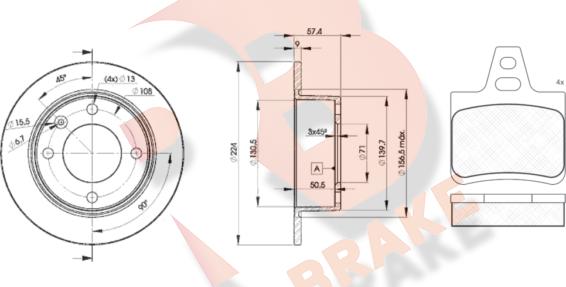 R Brake 3R08127811 - Brake Set, disc brakes autospares.lv