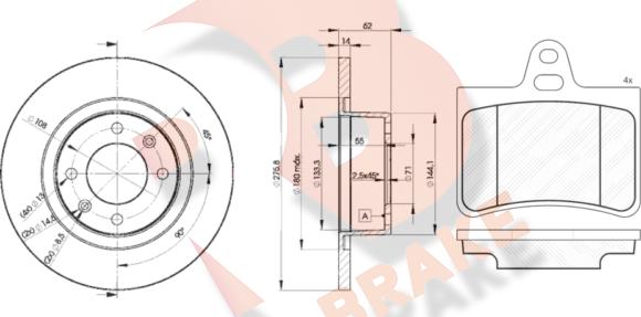 R Brake 3R14074754 - Brake Set, disc brakes autospares.lv