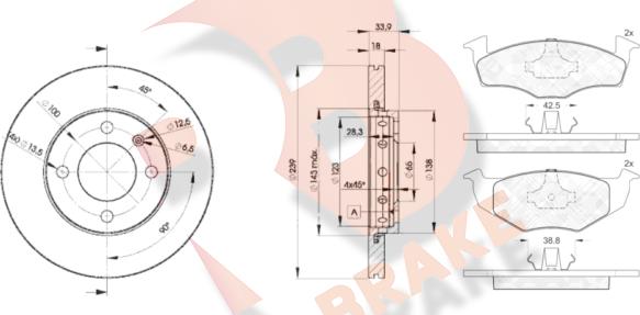 R Brake 3R11785303 - Brake Set, disc brakes autospares.lv