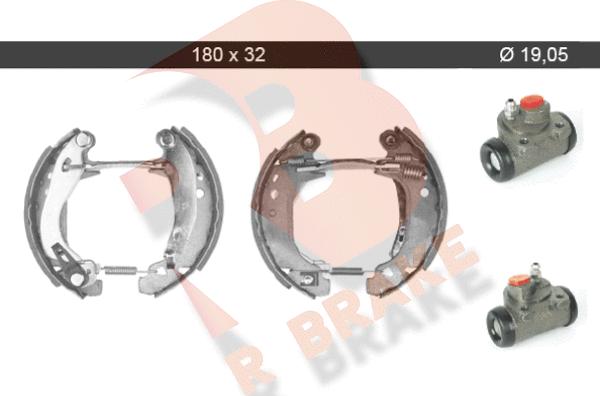 R Brake 79RBKT0061 - Brake Shoe Set autospares.lv