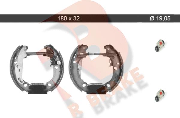 R Brake 79RBKT0028 - Brake Shoe Set autospares.lv