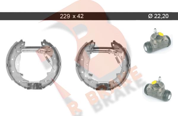 R Brake 79RBKT0074 - Brake Shoe Set autospares.lv