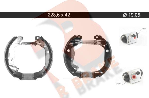 R Brake 79RBKT0140 - Brake Shoe Set autospares.lv