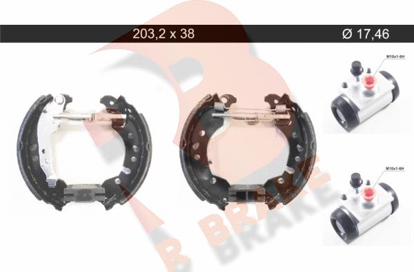 R Brake 79RBKT0134 - Brake Shoe Set autospares.lv