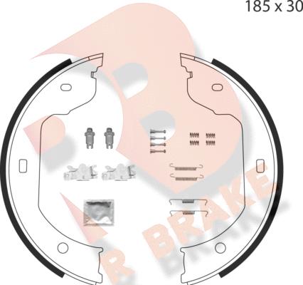 R Brake 79RBPB4003 - Brake Shoe Set, parking brake autospares.lv