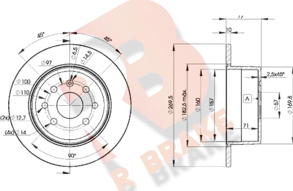 R Brake 78RBD19102 - Brake Disc autospares.lv