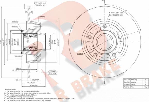 R Brake 78RBD14026 - Brake Disc autospares.lv