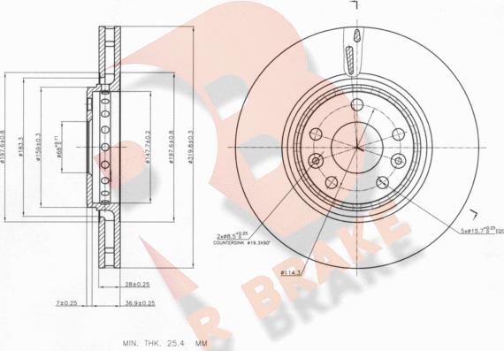 R Brake 78RBD14162 - Brake Disc autospares.lv