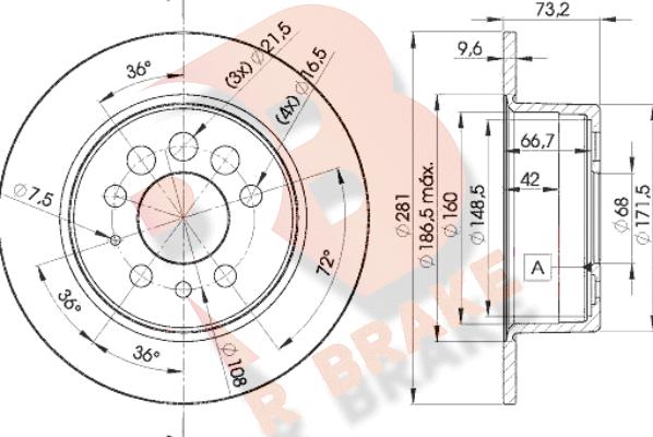 R Brake 78RBD15782 - Brake Disc autospares.lv