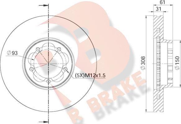 R Brake 78RBD16548 - Brake Disc autospares.lv