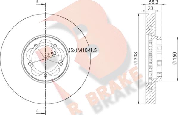 R Brake 78RBD16539 - Brake Disc autospares.lv