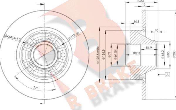 R Brake 78RBD16846 - Brake Disc autospares.lv