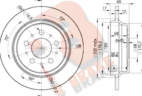 R Brake 78RBD11674 - Brake Disc autospares.lv