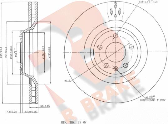 R Brake 78RBD11245 - Brake Disc autospares.lv