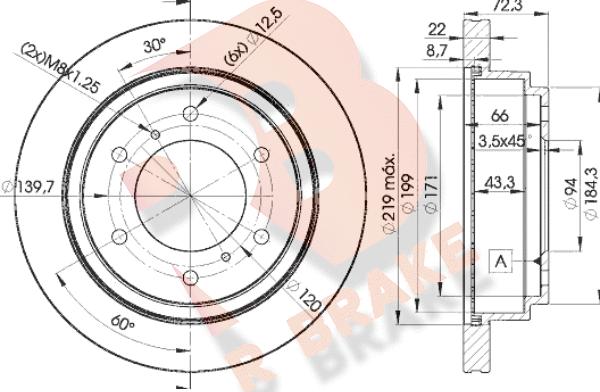 R Brake 78RBD18067 - Brake Disc autospares.lv