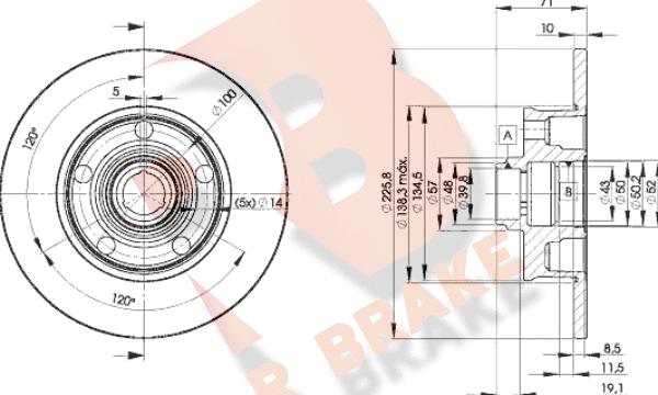 R Brake 78RBD13576 - Brake Disc autospares.lv