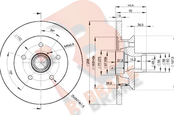 R Brake 78RBD13113 - Brake Disc autospares.lv