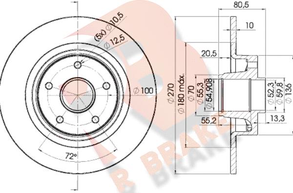 R Brake 78RBD17898 - Brake Disc autospares.lv