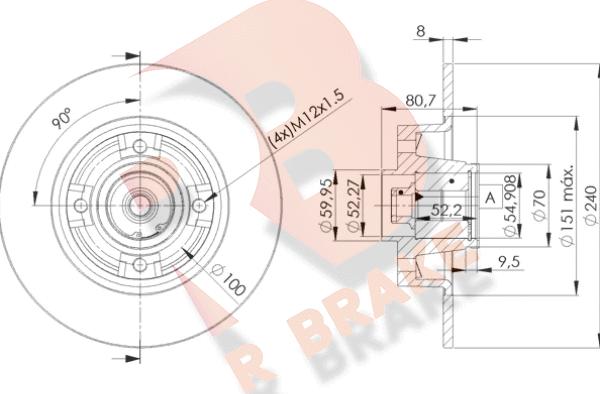 R Brake 78RBD17823 - Brake Disc autospares.lv